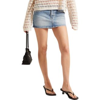 PacSun Piper Denim Micro Miniskirt in Medium Indigo at Nordstrom, Size 26