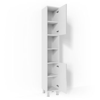 Vicco Armario De Ba&ntilde;o Fynn, Blanco Alto Brillo, 30 X 190 Cm Vicco