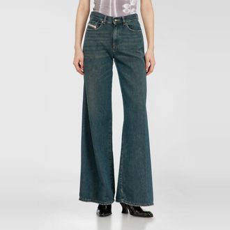 Diesel Flare Jeans Regular Waist 1978 D-Akemi, Dark blue, Zip fly