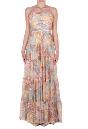 Ralph Lauren Fitted Flared Bustier Ruffled Dress