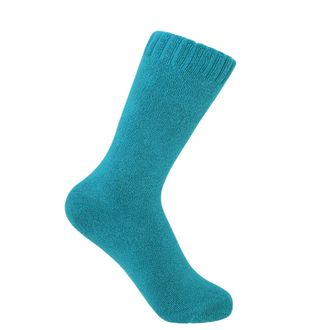 Peper Harow Ribbed Cuff Womens Bed Socks - Aqua