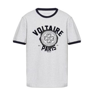 Zadig&Voltaire T-Shirts, male, Gray, Size: XL Woody T-Shirt