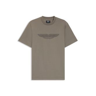 BOSS x ASTON MARTIN mercerized-cotton T-shirt with wing detail