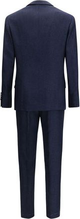 Brunello Cucinelli Mens Blue Wool Oves Aries Two-Piece Suit
