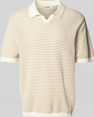 Only & Sons Poloshirt mit gerippten Abschlüssen Modell KIAN in Beige, Größe XXL