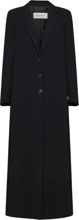 Dries Van Noten Beaded Floral Floor-Length Coat - Dames - Mantel - Zwart - XS - Polyester - Jassen