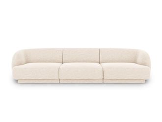 MICADONI Sof&aacute; 3 plazas de tejido chenilla beige claro