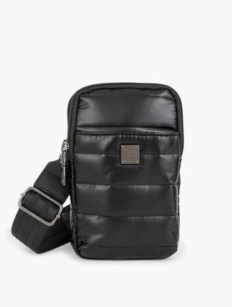 Think Royln Womens Buzz Me Phone Bag In Black Patent