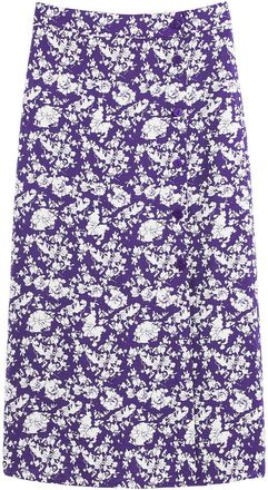 La Redoute Collections Lange rok met knoopsluiting, bloemenprint