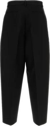 Valentino Garavani Mens Black Wool Blend Pant Nero Exteiror: Virgin Silk Pantaloni Trousers