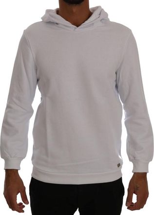 Daniele Alessandrini Mens Knitwear Hoodie Tsh1346 - White Cotton - Size X-Large