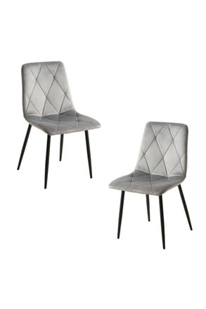 Regalos Miguel Regalos Miguel - Packs Sillas Comedor - Pack 2 Sillas Lyke Terciopelo - Gris Claro