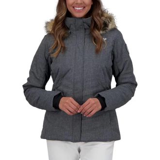 Obermeyer Tuscany II Jacket Womens Charcoal Faux Fur Hooded Insulated JZZ503