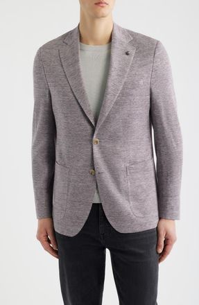 Jack Victor Hartford Mauve M&eacute;lange Knit Linen & Wool Blend Sport Coat at Nordstrom, Size 38Regular