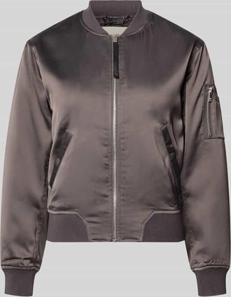 Khujo Regular Fit Bomberjacke mit Stehkragen Modell Beth in Dunkelgrau, Gr&ouml;&szlig;e XXL