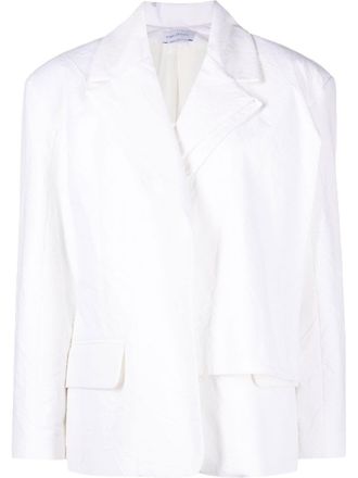 Ioana Ciolacu deconstructed double-breasted blazer - White