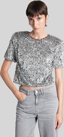 Area Topwear In Silver Polyester