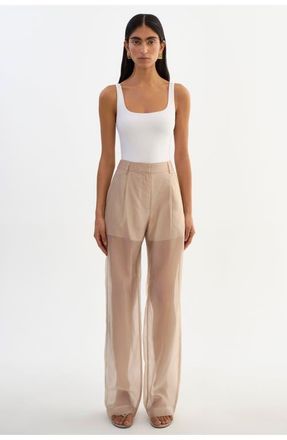 LaMarque Aloma | Sheer Pants in Beige at Nordstrom, Size Xx-Small