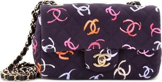 Chanel Classic Single Flap Bag Quilted CC Printed Fabric Mini shoulder bag - Veelkleurig