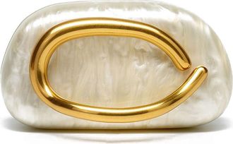 Generic KOBONA Women Acrylic Clutch Box with Metal Chain Elegant Acrylic Trendy Evening Clutch Bag Shell Shape Shoulder Chain Crossbody Bag for Woman Evening 