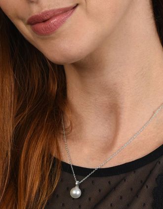 Cachet London Womens Cachet London Gina Silver Pearl Pendant
