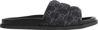 Gucci Jacquard Denim Slides