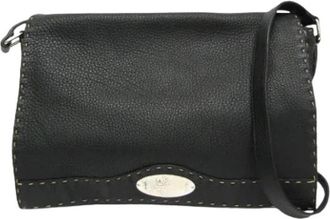 Fendi Pre-owned Selleria Messenger Bag - Dames - Vintage Schoudertas - Zwart - ONE Size - Leer - Vintage