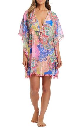 Bleu Rod Beattie Sheer Cover-Up Caftan in Pink Multi at Nordstrom, Size Medium