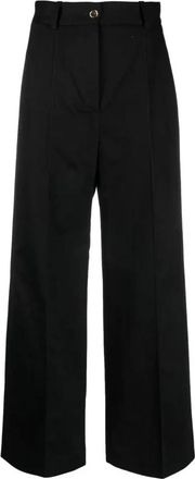 Patou Iconic Lange Broek - Dames - Wijde Broeken - Zwart - S - Leer - Broeken