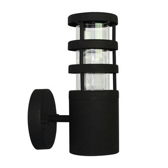 Loops Outdoor IP44 Wall Light Sconce 304 SS Black LED E27 60W Bulb External d01546