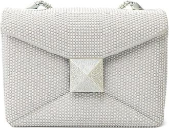 Valentino Garavani Borsa a spalla con borchie - Bianco