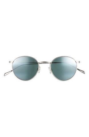 Maui Jim 52mm Core Round Polarized Sunglasses in Silver Silver Grey at Nordstrom Rack