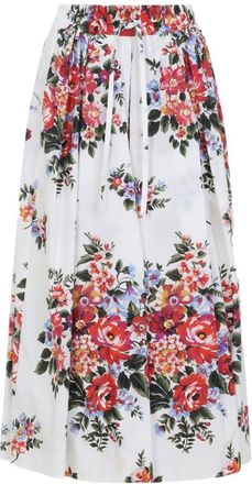 Dolce & Gabbana Flower Print Long Skirt