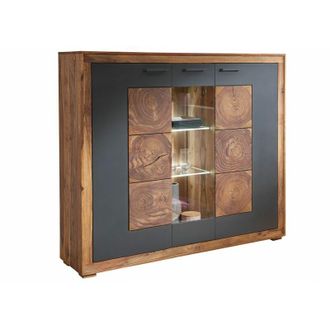 Massivmoebel24 Turin 10 Credenza in legno di sheesham - decapato 150x40x135