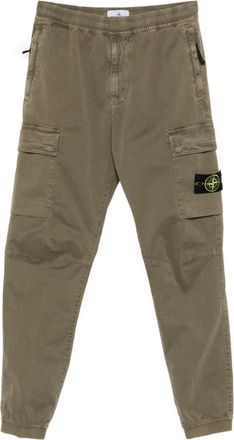 Stone Island Logo Cotton Cargo Trousers