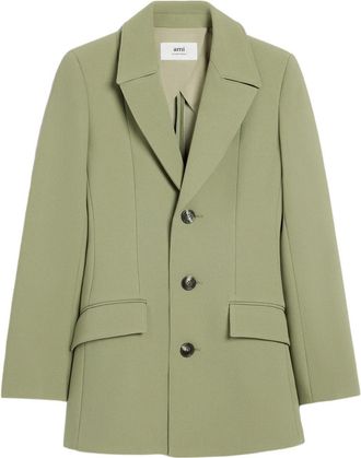 Ami single-breasted wool jacket - women - Virgin Wool - 36 - Green