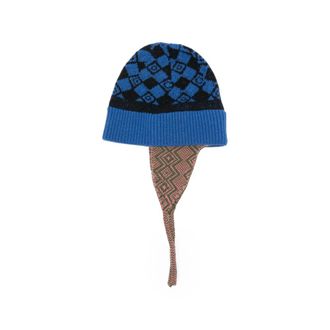 Dries Van Noten Accessoires, Heren, Blauw, ONE Size, Wol, Mutsvanger Muts