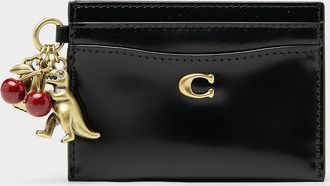 Coach Womens Charm patent leather card holder