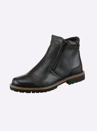 Heine Stiefelette HEINE, Damen, Gr. 35, schwarz, Glattleder, Leder, Rindsleder, Schuhe Stiefelette