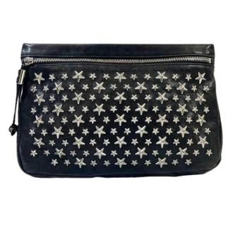 Jimmy Choo London Pre-owned Clutches, female, Black, Size: ONE SIZE Pre-owned Zena Leather Clutch Bag