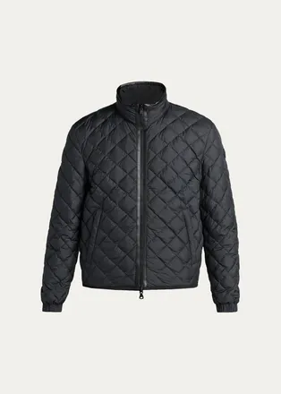 Moncler Mens Avrelie Diamond Quilted Padded Shirt Jacket