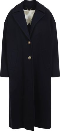 Golden Goose Dark Blue Wool Cocoon Coat-Donna