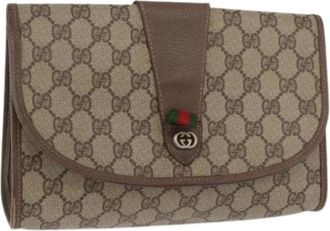 Gucci Pre-owned Clutches, female, Beige, Size: ONE SIZE Pre-owned Vintage Clutch