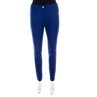 Escada Cobalt Blue Stretch Denim Teresa Straight Leg Jeans