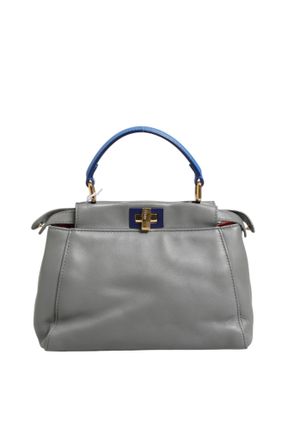 Fendi Mini Peekaboo Blue Womens Grey (Pre-Owned)