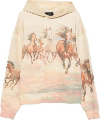 Amiri Horses Os Hoodie Print Sweatshirt