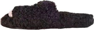 Balenciaga (WMNS) Balenciaga Furry Slides Black 654261W2DO21008