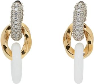 Bottega Veneta Crystal-Embellished Chain Earrings