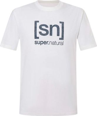 super.natural Denilogo Bio Cotton Tee Merinoshirt f&uuml;r Herren | wei&szlig;