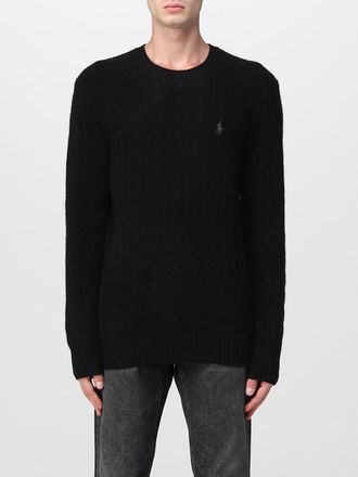 Polo Ralph Lauren Crewneck Jumper in Wool and Cashmere with Embroidered Pony Logo